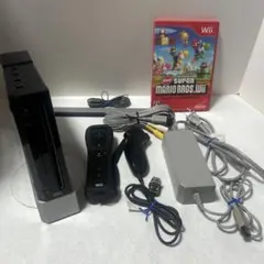 すぐ遊べる 動作確認済 Wii 本体 ブラック ソフト付き