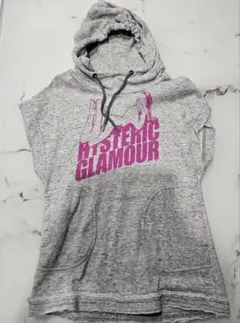 ジョイヒステリック グレー パーカー S　キッズ　ヒスグラ　ヒスミニ