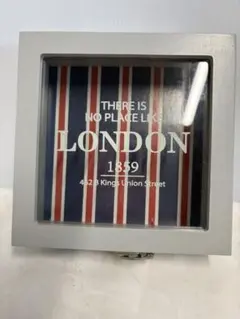 レトロ木製小物入れ ロンドンストライプ BOX