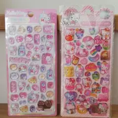 2つセット　ハローキティ　立体シール　ボンボンドロップシール　ウォーターシール