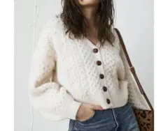 moussy ケーブルニット　カーディガン