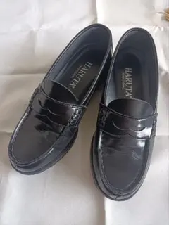 中古 ハルタ HARUTA ローファー 23.5 EE 黒 通学に
