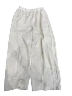 スタジオクリップ　ケーブルカットソーイージーパンツ　ニットパンツ