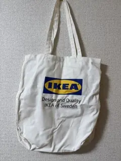 IKEA トートバッグ　エコバッグ　キャンバス　ホワイト　イケア
