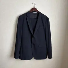ZARA セットアップ　スーツ　ネイビー　紺　Ｌ　XL チェック　前撮り　二次会