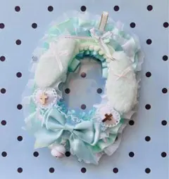 レースデコ トレカケース硬質ケース　トレカケースチェキケース　ホワイトグリーン