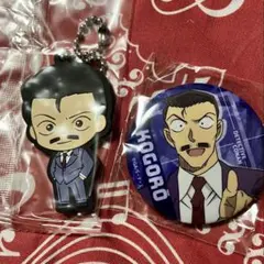 名探偵コナン カプセル缶バッジ ラバスト 毛利小五郎