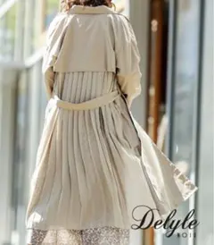 DelyleNOIR新品タグ付き バックプリーツトレンチコート ベージュ