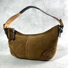 Coach Hobo Shoulder Bag Suede brown Y2K