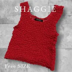 【美品】 SHAGGIE ポップコーン タンクトップ シャーリング 赤 フリーのサムネイル