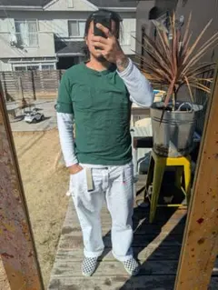 チャンピオン Champion グリーン ポケT Tシャツ