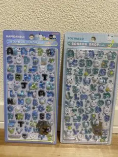 ボンボンドロップシール　サンリオ　文字　もじ　ポチャッコ　はぴだんぶい　セット