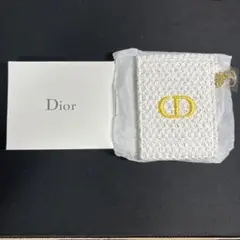 未使用　Dior 編み込みデザイン ミラー付きポーチ