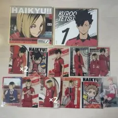 ハイキュー!! 黒尾鉄朗 孤爪研磨 夜久衛輔 色紙 10周年記念展 クリアカード