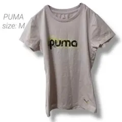 【プーマ】PUMA 半袖ロゴTシャツ M スポーツウェア ピンク ストレッチ性