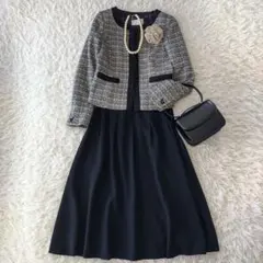 23区 anysis セレモニースーツ ツイードジャケット ラメ 卒業式 入学式