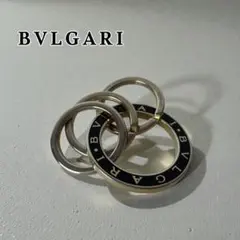 美品 BVLGARI ブルガリ ロープブレスレット ネイビー ゴールド リング 