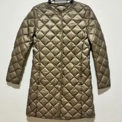 【美品】UNIQLO ユニクロ ウルトラライトダウン ロングコート ブラウン