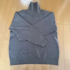 GU ジーユー スムースニットタートルネックセーター Lサイズ ブラウン