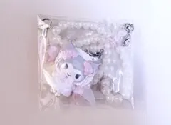 サンリオキャラクターズ　シークレットストラップ　ホワイトフリル　クロミ