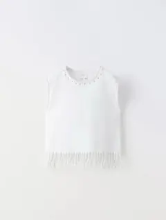 フリンジ スタッズ トップス ZARA