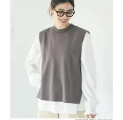 【2way】【coca】ニットベストセットブラウス