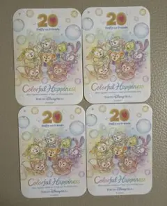 ディズニーシー カラフルハピネス 20周年 ステッカー