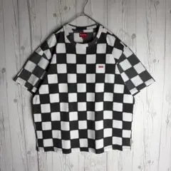 木村拓哉着用 Supreme チェッカー 総柄 Tシャツ スモール刺繍ロゴ Lのサムネイル