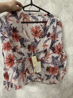 nougatine 花柄 ブラウス M zara 未使用　インド生地　コットンのサムネイル