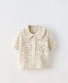ZARA KIDS スパンコールニットカーディガン