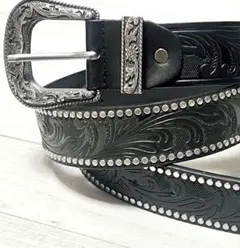 スタッズベルト ブラック　アメカジ Y2K アンティーク 男女兼用 ヴィンテージ