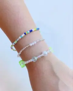 カラフルビーズブレスレットセット