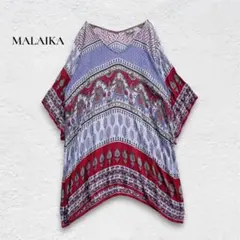 美品✨MALAIKA マライカ　インド製 レーヨン エスニック柄　チュニック