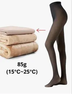 タイツ 透け感 フェイクストッキング ブラック 85g 15℃~25℃