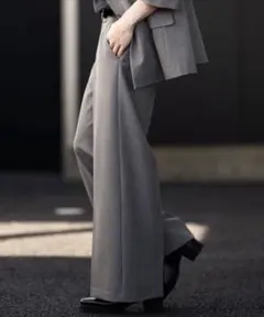 【CLEL】バックブラッシュドTR フレアスラックス