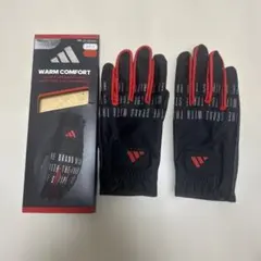 暖かいゴルフ用グローブ JTY36 Lサイズ 黒/赤