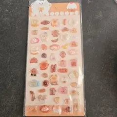 可愛い食べ物モチーフぷっくり立体シール