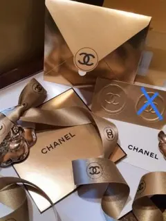 ❣️CHANEL♡ゴールドMessageカード&ゴールド刻印ステッカー各1枚❣️
