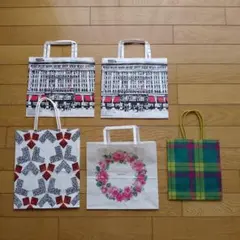 デパート系紙袋 小サイズ 5枚セット 三越、高島屋、伊勢丹