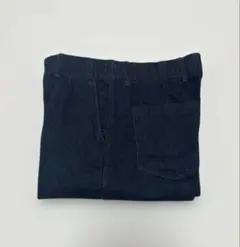 【新品未使用】ユニクロUNIQLOワイドトラウザージーンズ ネイビー L丈長め