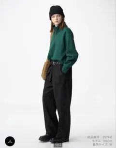 GU チノバレルレッグタックパンツ Lサイズ 黒