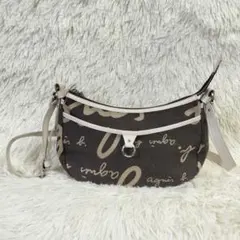 アニエスベー VOYAGE ショルダーバッグ ロゴ総柄 日本製 Y2K