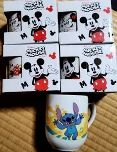ディズニー　ミッキー　ミニー　スティッチ　マグカップ　セット