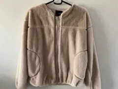のいちゃー様専用　ベージュ フリースボアジャケット ジップアップ