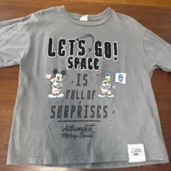 リトシーフラップディズニー Tシャツ 宇宙柄　120チップデールミッキードナルドのサムネイル