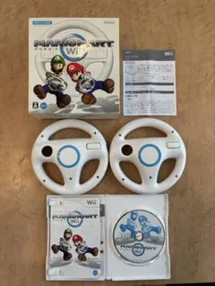 Wii マリオカート セット ハンドル2個付き 箱あり 動作確認済