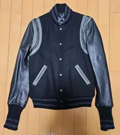 FREE’S SHOP／フリーズショップ　袖レザー　切替　スタジャン　ブラック系