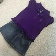 美品 ポロラルフローレン ビッグポニー デニムスカート