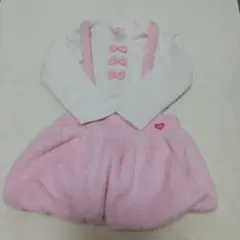 ミキハウス ホットビスケッツ　ピンクワンピース