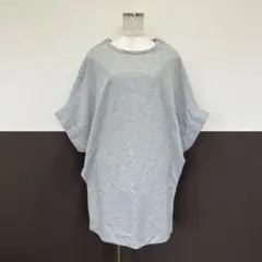 BEGUM チュニック　ドルマンスリーブ　ファスナー付き　グレー　4L